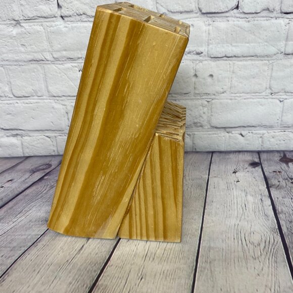 Master Chef Knife Block Wooden 12 Slots - Used Condition - Wear - Picture 4 of 9